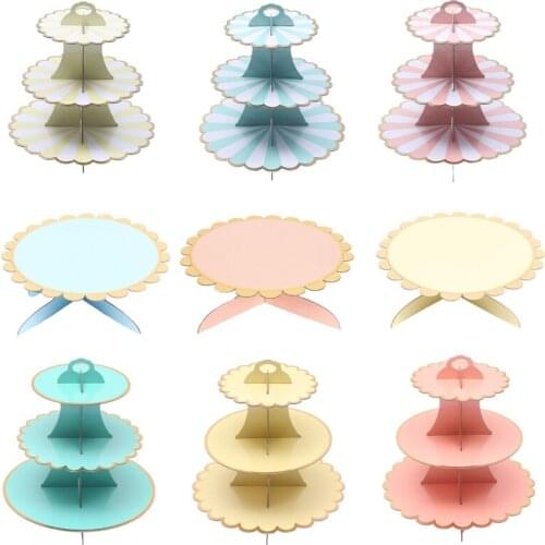 Birthday Party Bronzing Cake Stand Creative Multi-layer Dessert Display Decoration Activities Anniversary Dress Up Supplies