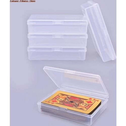 10*7*2.4cm Transparent plastic boxes playing cards container PP storage case packing poker game card box for Board games