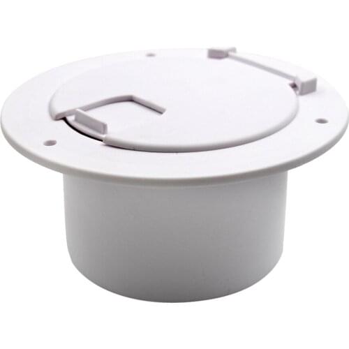 RV - Camper Electric Black Power Cord Cable Hatch 30 50 Amp Cord Round Cable Hatch is for use with RV electrical cables