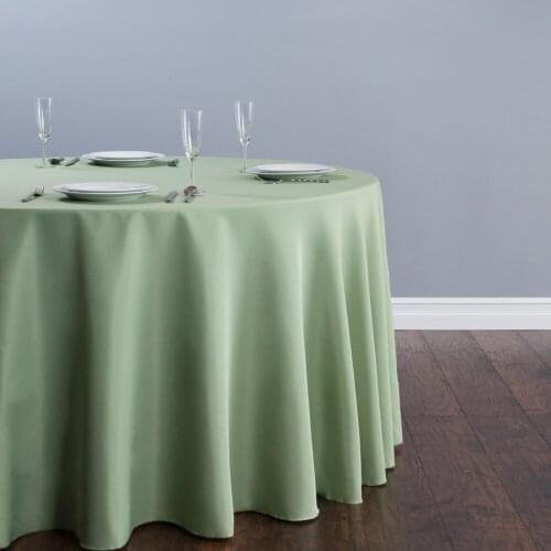 10Pcs Reseda Round 120" Polyester Tablecloth For Wedding Party Banquet Decoration Hotel Supplies Free Shipping