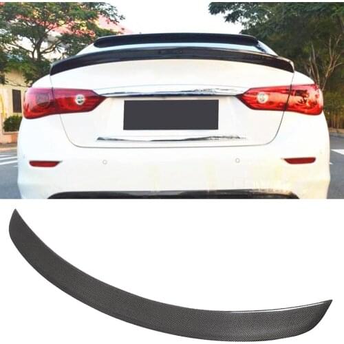 For Infiniti Q50 Q50S 2014-2020 Carbon Fiber Car Rear Trunk Wing Boot Lip Spoiler