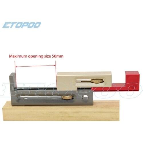 Woodworking Table Saw Gap Slot Regulator Slot Ruler Make The Mortise and Tenon Movable Measuring Block Length Compensation Tool