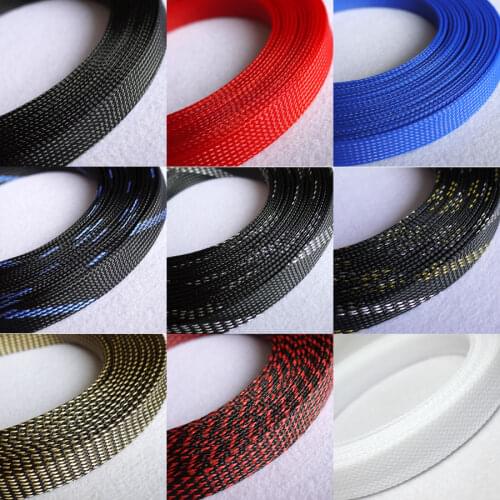 35mm Braided PET Expandable Sleeving Brand New High Quality Expanding Matte Braided Sleeving Cable Harness