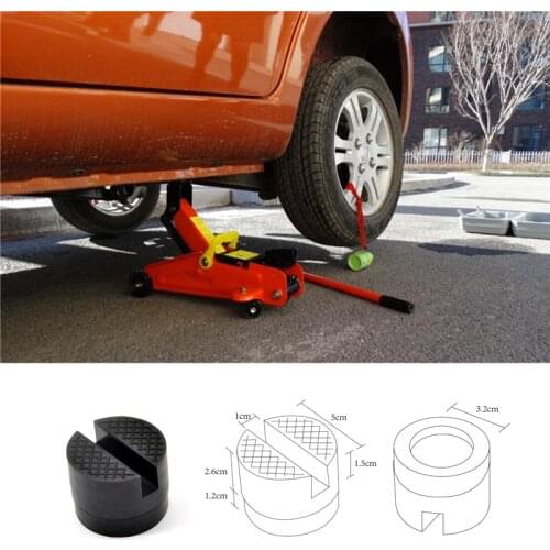 Universal Car Rubber Jack Pad Frame Black Rubber Slotted Frame Rail Adapter Jacking Tool Pinch Weld Lifting Disk Car Accessories