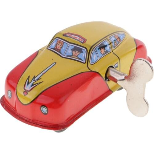 New Hot Sale Vintage Taxi Car Model Wind-up Clockwork Tin Toy Collectible Creative Gift for Adult Children Wind Up Tin Toys