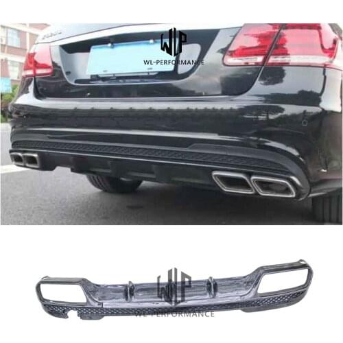 W212 High Quality Carbon Fiber Rear Lip Diffuser Car Styling For Mercedes-Benz E Class W212 AMG Car Body Kit 2014-UP