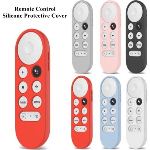 1PC Skin-Friendly Silicone Remote Control Cover For Chromecast With Google TV Remote Anti-Lost Case 3 Meters Shockproof Case