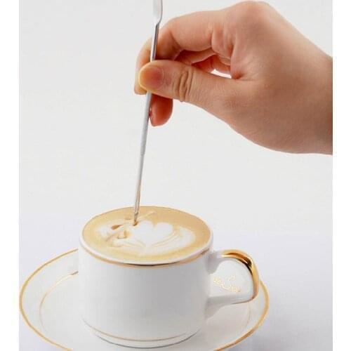 1 Pcs Barista Cappuccino Espresso Coffee Decorating Latte Art Pen Tamper Needle Creative High Quality Fancy Coffee Stick Tools