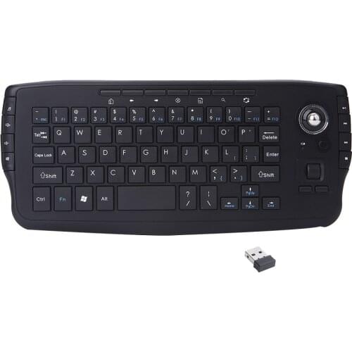 2.4G Trackball Wireless Keyboard Multi-Media Functional Air Mouse Keypad Home Office Keyboard
