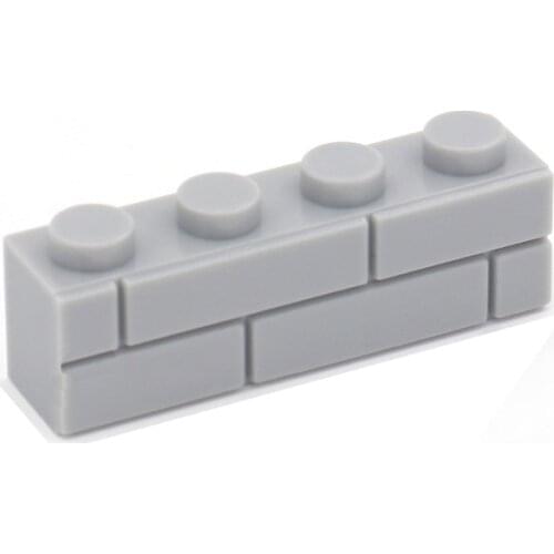 50PCS lot DIY Building Blocks Thick wall Bricks 1x4 Dots Educational Creative Size Compatible With lego Toys for Children