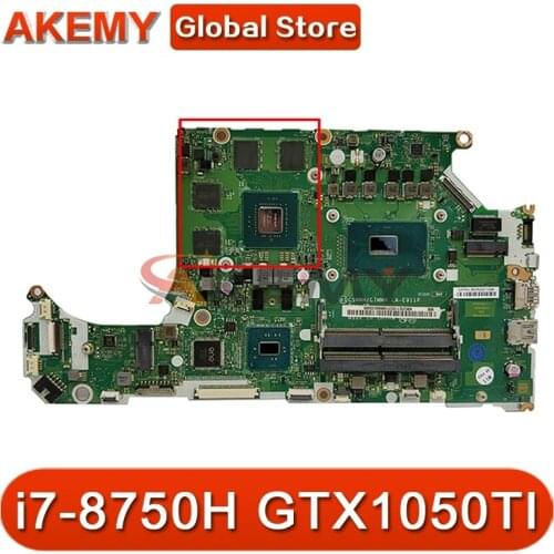 For ACER AN515-51 A715-71G laptop motherboard LA-E911P motherboard upgrade i7-8750H GTX1050TI tested 100% work Mainboard