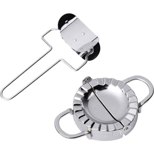 Eco-Friendly Stainless Steel Dumpling Maker and Dough Press for Home Kitchen, Dough Circle Roller Machine,Dumpling/Pie/Ravioli M