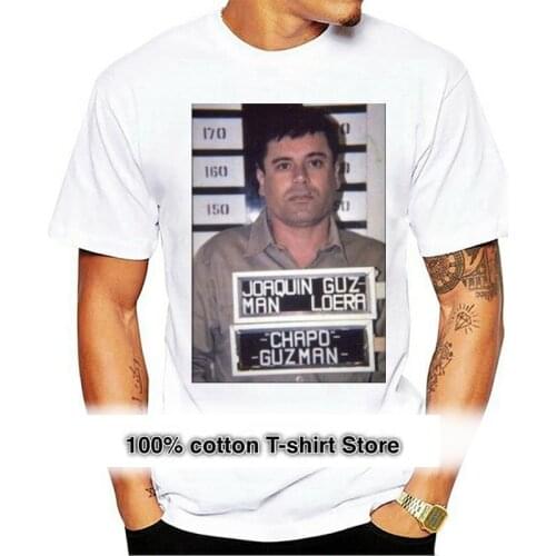 El Chapo Guzman Mugshot Mexican Drug Lord T Shirt T Shirt Harajuku Funny Tee Shirt
