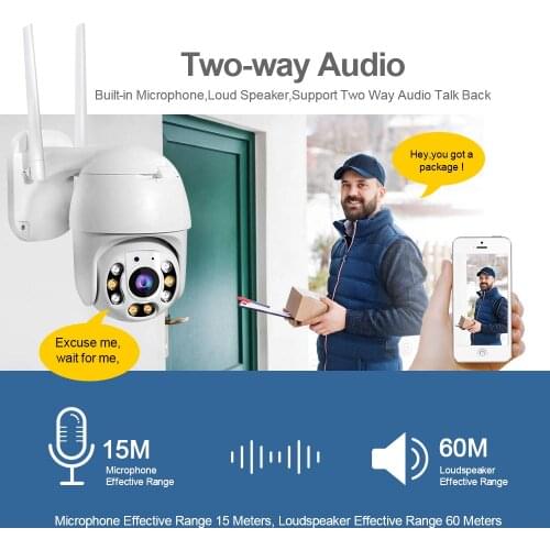 2MP PTZ IP Camera Wifi Outdoor 4G Speed Dome Security Camera Pan Tilt Network CCTV Surveillance