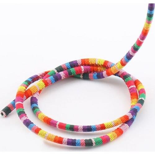 New 5mm X 10meters Nylon / Cotton Clothesline Woven Cord DIY Handwoven Wear-Resistant Color Decorative Rope 8 Colors