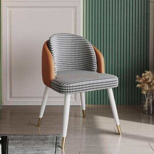 Nordic light luxury dining chair modern minimalist net red book chair casual home chair restaurant hotel back chair makeup chair