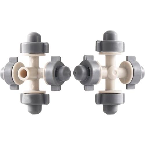 Greenhouse Drip irrigation Garden Cross Misting Nozzles 360 Degree Irrigation Atomization Sprayer Humidify Cooling Dust Removal