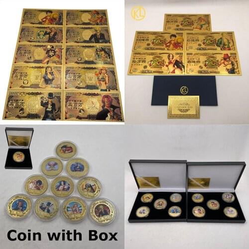 13 Designs Yen Card One Piece 5000000 Yen Gold plastic Banknote for Classic Childhood Memory Collection