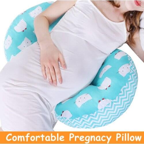 Pregnancy Body Pillow Belly Lumbar Support Cushion for Side Sleepers Pregnant Women Sciatica Back Pain Relief U Shape Pillows