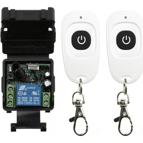 433 MHz rf wireless Remote Control DC 12V 24V 10A 1CH Relay Receiver and transmitter for Electric Door/Signal transmission