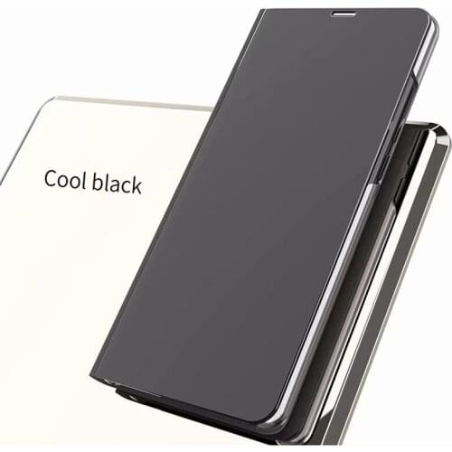 Luxury Mirror Clear View Case for Xiaomi Redmi 6 6A 6 Pro S2 A2 Lite Phone Cover Plating Base Vertical Stand