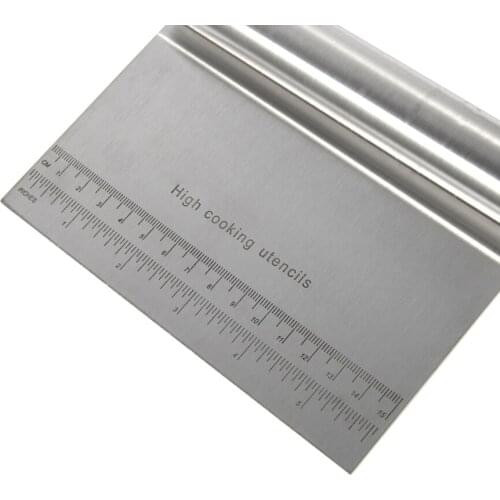 Stainless Steel Cake Scraper Pastry Cutters Cake Cooking Dough Scraper Fondant Spatulas Edge DIY Baking Tools