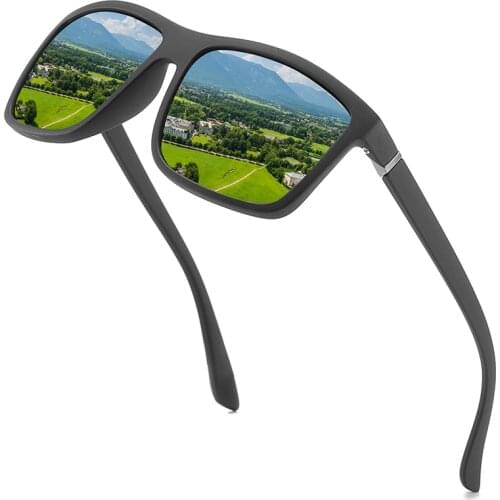 Brand Unisex Retro TR90 Square Polarized Sunglasses Lens Vintage Eyewear Accessories Sun Glasses For Men/Women