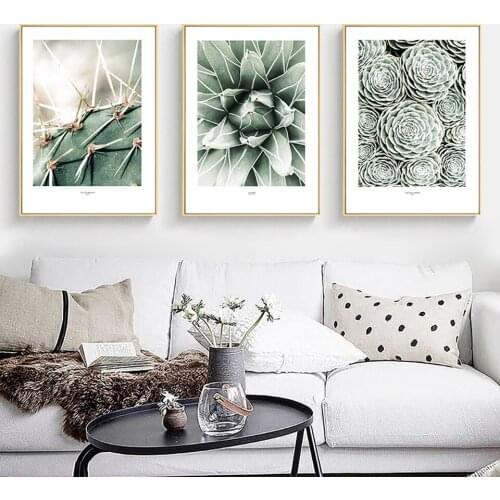 Succulents Posters And Prints Nordic Poster Cactus Wall Art Canvas Painting Leaf Wall Pictures For Living Room Modern Picture