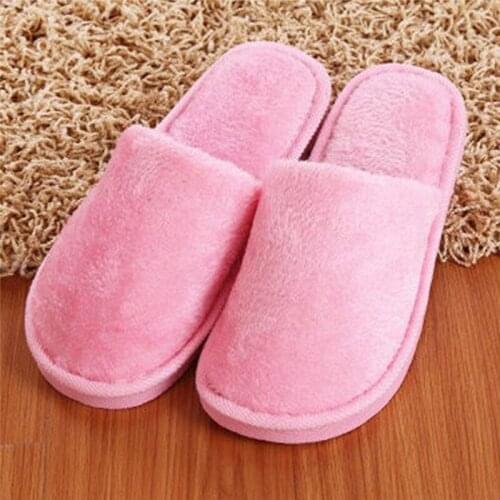 Soft Plush Cotton Cute Slippers Shoes Couple Unisex Non-Slip Floor Indoor Home Furry Slippers Women Shoes For Bedroom Couple