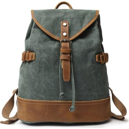 Vintage Canvas Men Backpack Multifunction male travel backpack Waterproof canvas bag outdoor large capacity casual backpack
