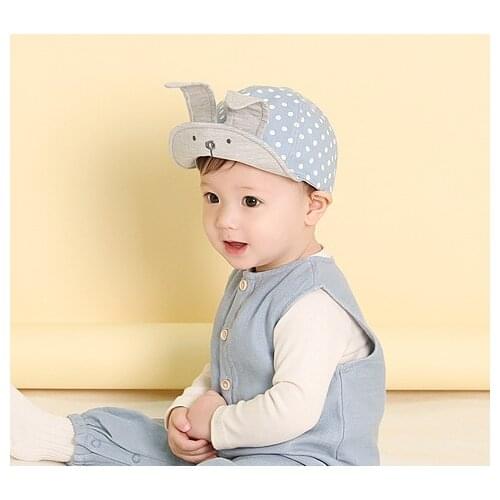 1 Piece Lytwtws Summer Newborn Baby Hat Girls Boys Dot Rabbit Baseball Cap Infant Cotton Toddlers Sun Spring Autumn