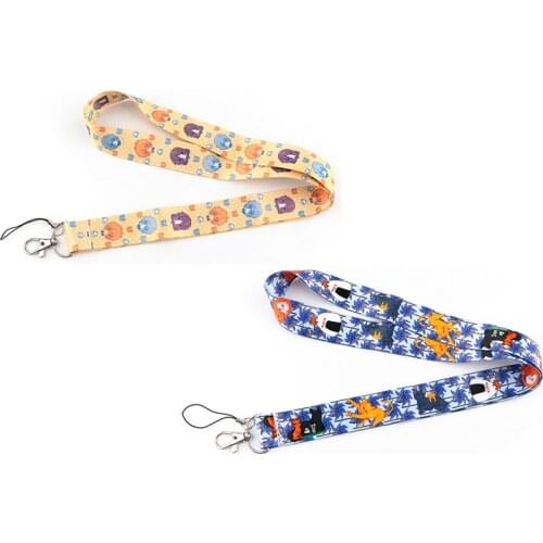 10pcs/lot J2847 Comics Kawaii Lanyard For Keys Phone Strap Neck Strap Keychain Lanyards ID Badge Holder For Fans