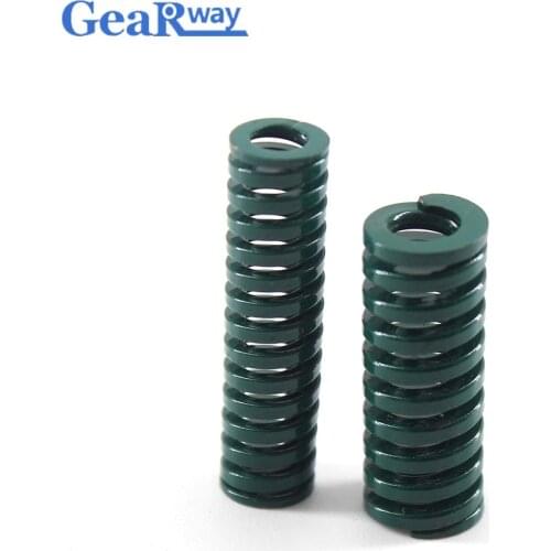 Gearway 2pcs Green Die Spring Long TH16x20/16x25/16x50/16x55mm 28% Compression Ratio Spiral Stamping Compression Die Spring