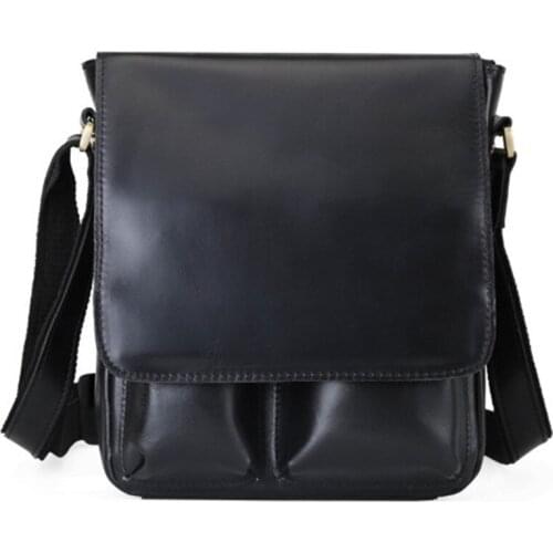 2020 Casual cow leather men crossbody bag OL business shoulder bags handmade high quality