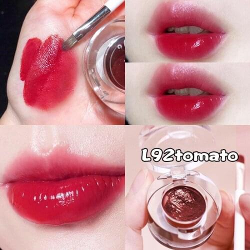 3 Colors Wine Heart Canned Lip Gloss Mirror Glaze Smooth Texture Lipstick Paste Silky Moisturizing Lip Makeup Maquiagem TSLM2