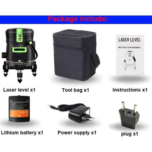 5Line Laser Level Battery Professional green Laser 360 Vertical Horizontal Self-leveling Cross Beam Laser Level Tool