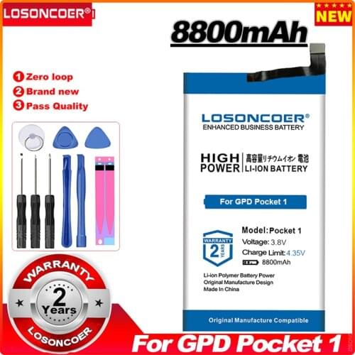 8800mAh 6664107 Polymer Lithium Ion Li-ion Battery for GPD Pocket Battery Pocket 1 Handheld Gaming Laptop,GamePad Tablet Pc