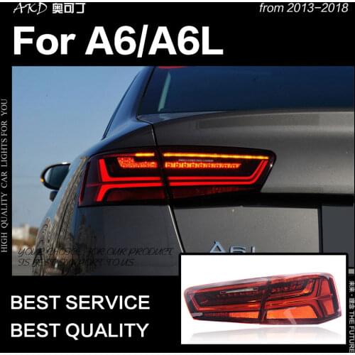 AKD Car Styling for A6 Tail Lights 2012-2016 A6L Classic LED Tail Lamp LED DRL Dynamic Signal Brake Reverse auto Accessories