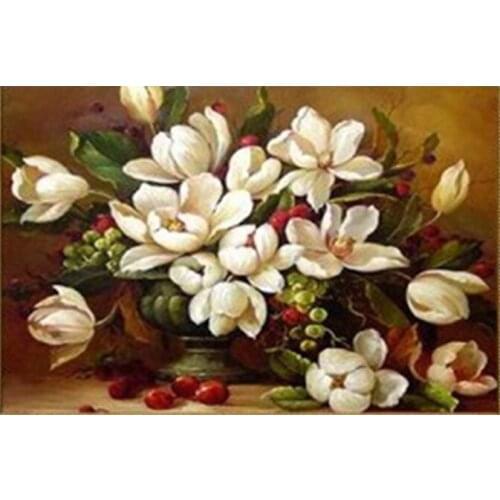 5D DIY Diamond Painting Diamond Flower Vase Embroidery Full Cross Stitch Rhinestone Mosaic Home Decor Handmade Unfinished Gift