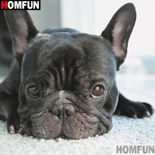 HOMFUN Full Diamond Embroidery Diy 5D Diamond Painting Cross Stitch "dog" Full Drill Home Room Decor A06180