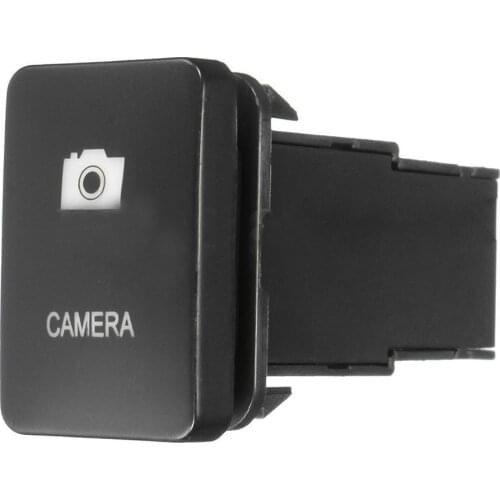 AUTO -33x22mm 12V Blue LED Illuminated Switch On/Off For Toyota Landcruiser Yaris RAV4 Black