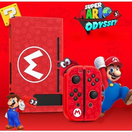 Super Mario Nintendo Switch Case Frosted Split Game Console Protective Cover Cartoon Cute Anime TPU Protection NS Accessories