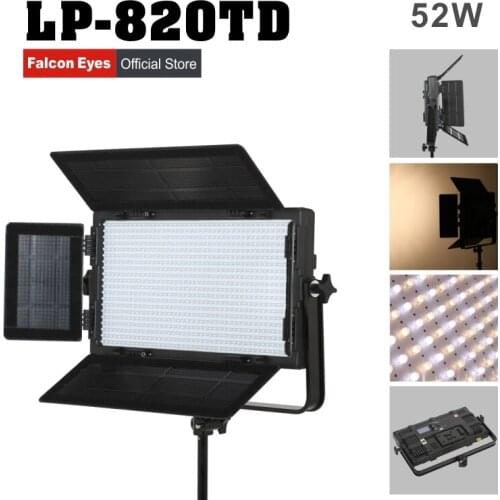 Falcon Eyes Professional LED Photo Video Fotografia Light 52W Bi-color Continuous Lighting For Movie/Film Free Shipping LP-820TD