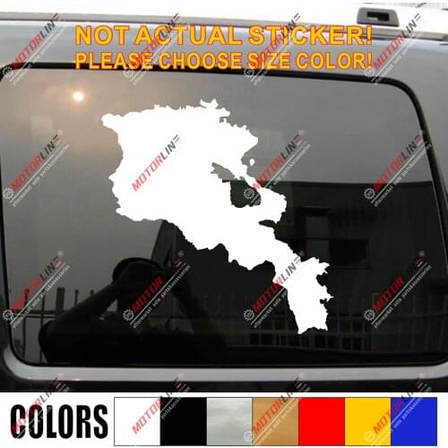 Flag Map of Armenia Decal Sticker Car Vinyl pick size color die cut no bkgrd