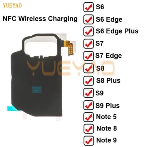 Wireless Charging Charger Panel Coil Chip NFC Flex Cable For Samsung Galaxy Note 5 8 9 S6 S7 Edge S8 S9 Plus Wireless Charging