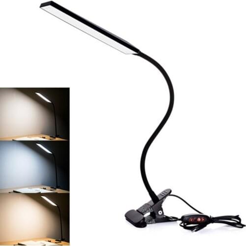 KEXIN USB Rechargeable Led Desk Lamp 5W LED Clip on Desk Lamp with 3 Modes 48pcs lamp beads Dimmer 14 Levels Clamp Table Lamp