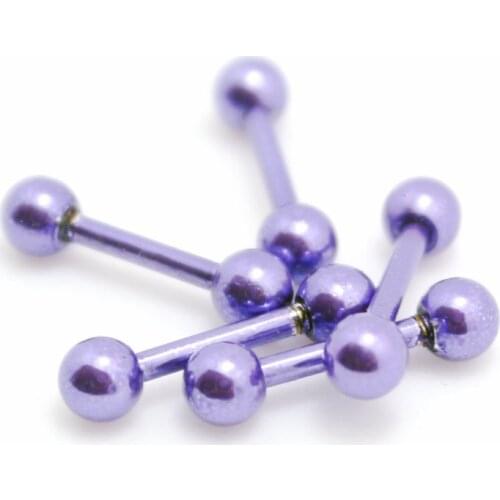 3mm small earrings stainless steel purple color body piercing jewelry barbell ear bars tongue rings