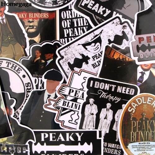 Homegaga 18Pcs/set TV Show Peaky Blinders Stickers Cool Scrapbooking Stickers Refrigerator Luggage Laptop Stickers Decals D2561