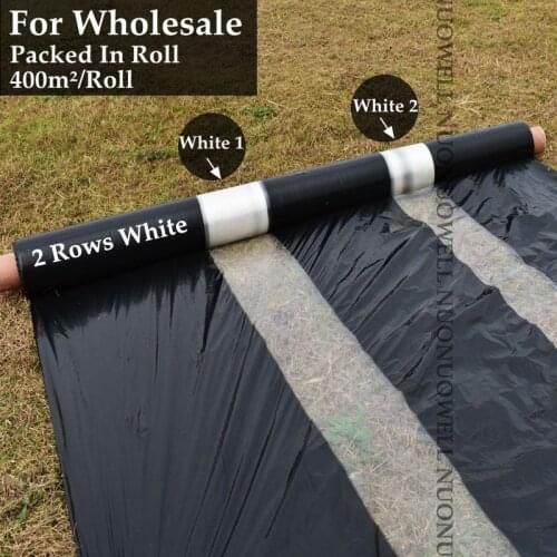 Wholesale 400m²/Roll Black White Agriculture Film Farm Planting Mulching Film Plants Pest Weed Control Plastic Growing Film