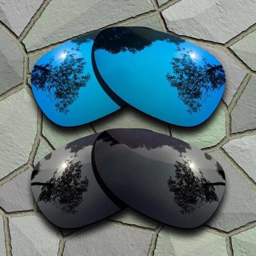 Grey Black&Sky Blue Sunglasses Polarized Replacement Lenses for Oakley Felon